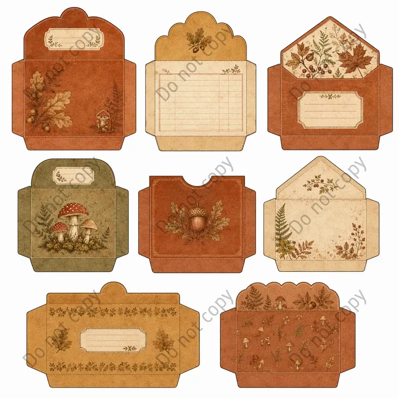 Junk Journal Pocket Envelope Sheets