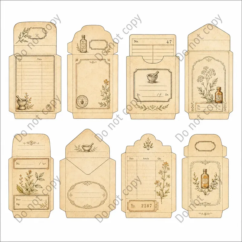 Junk Journal Pocket Envelope Sheets