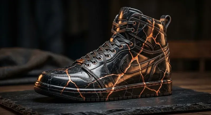 Dark Kintsugi Marble Sculptures