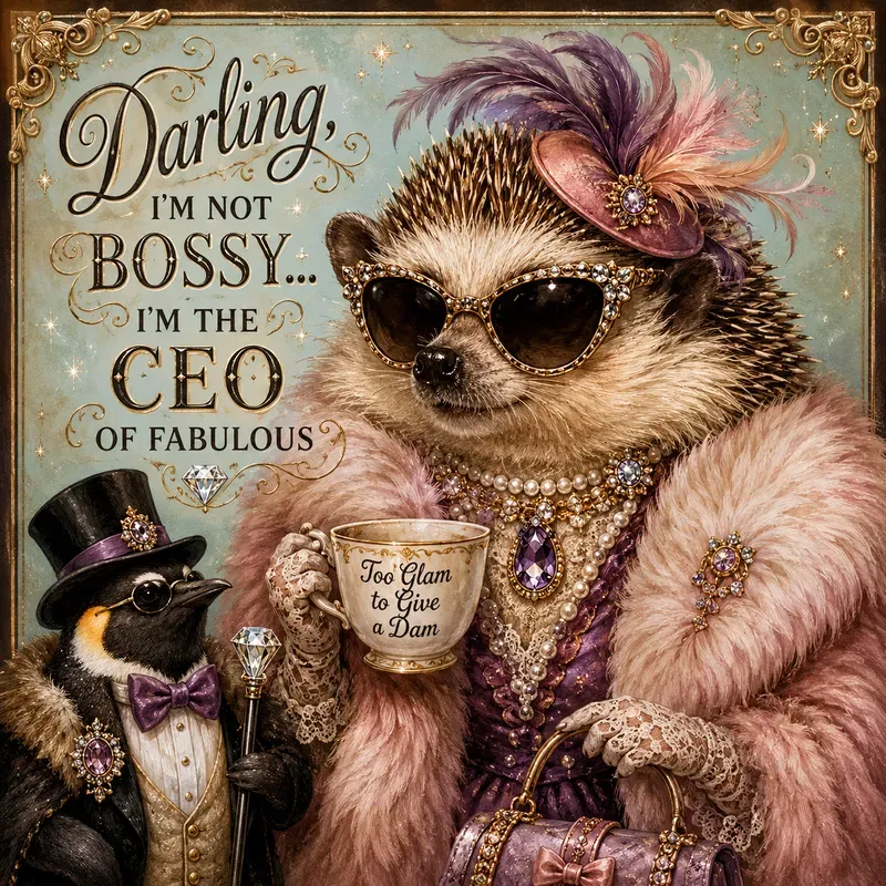 Glamorous Animal Attitude Posters