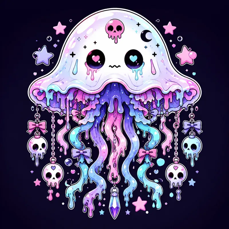 Creepy Kawaii Sticker Creatures