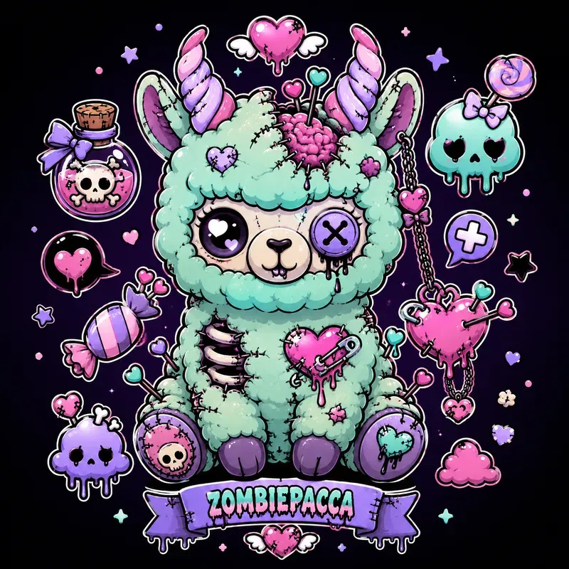 Creepy Kawaii Sticker Creatures