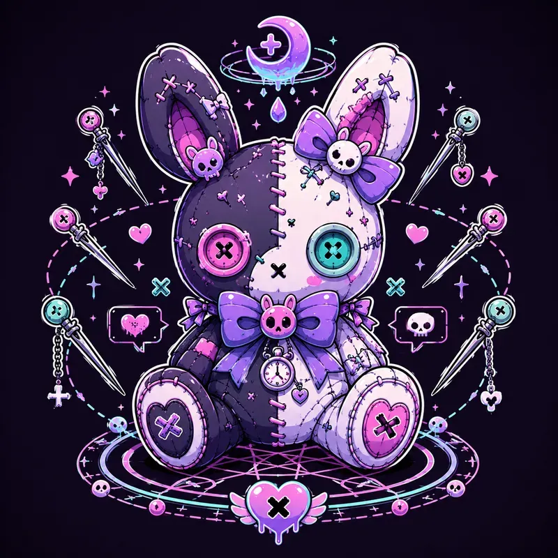 Creepy Kawaii Sticker Creatures