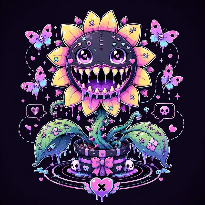 Creepy Kawaii Sticker Creatures