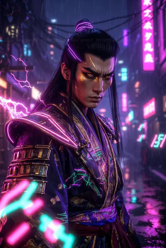 Neon Tokyo Kabuki Portraits