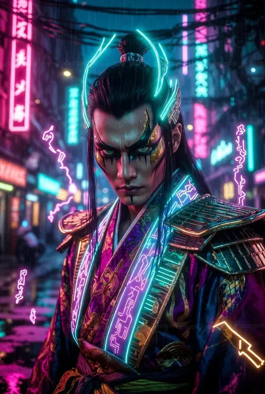 Neon Tokyo Kabuki Portraits