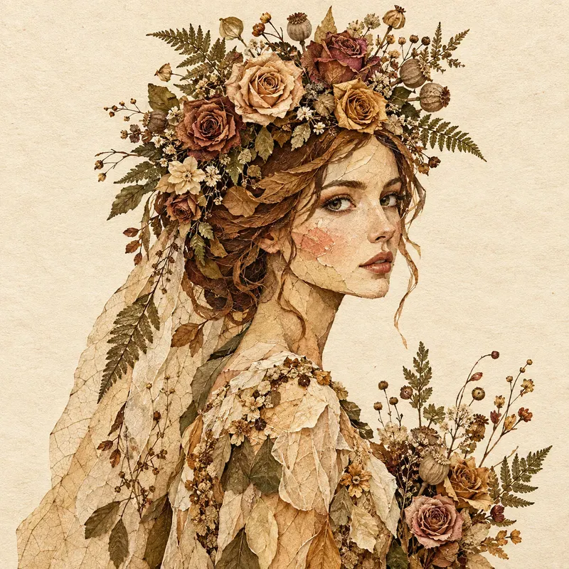 Pressed Botanical Muse Portraits