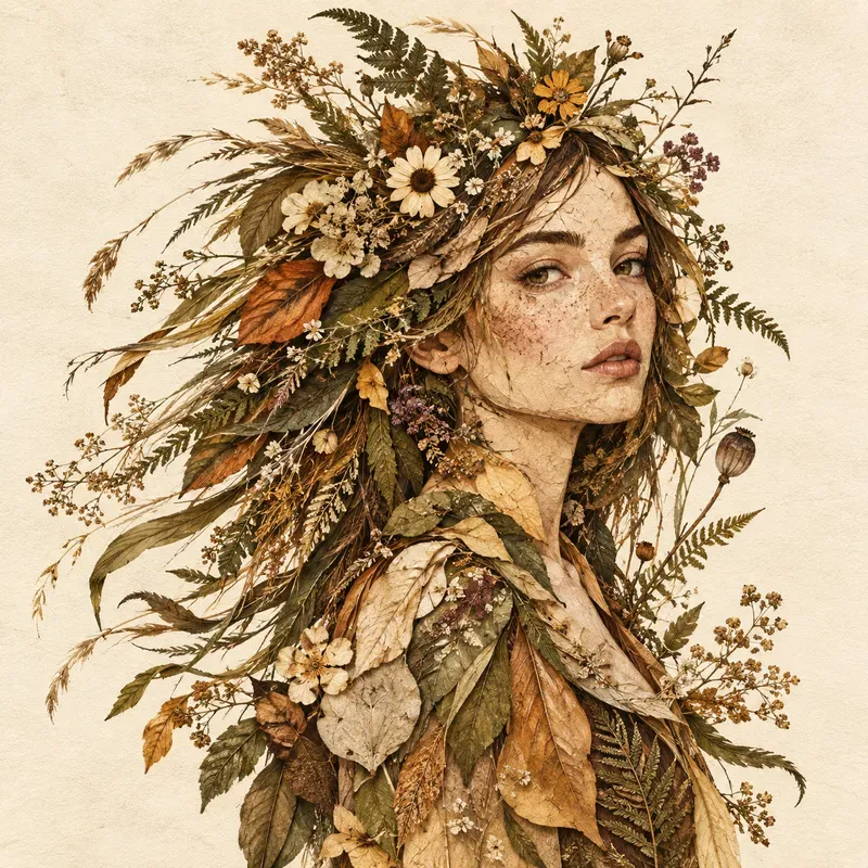 Pressed Botanical Muse Portraits