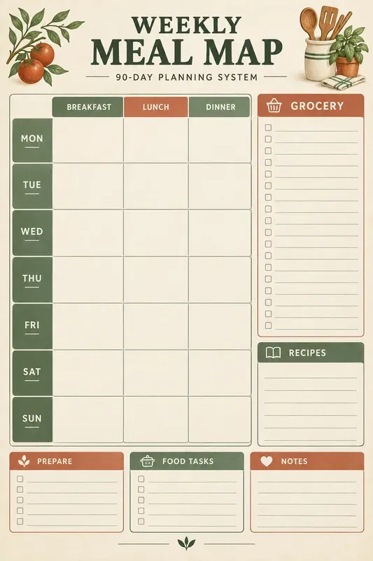 90 Day Meal Planning Printables