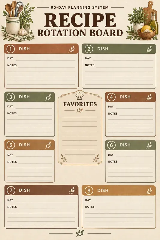 90 Day Meal Planning Printables
