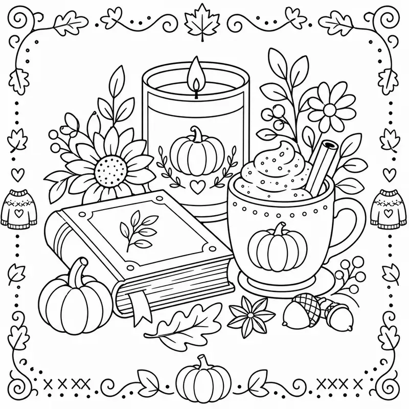 Bold Easy Pumpkin Spice Life Colorings