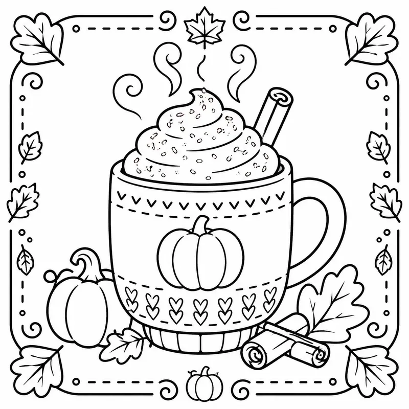 Bold Easy Pumpkin Spice Life Colorings
