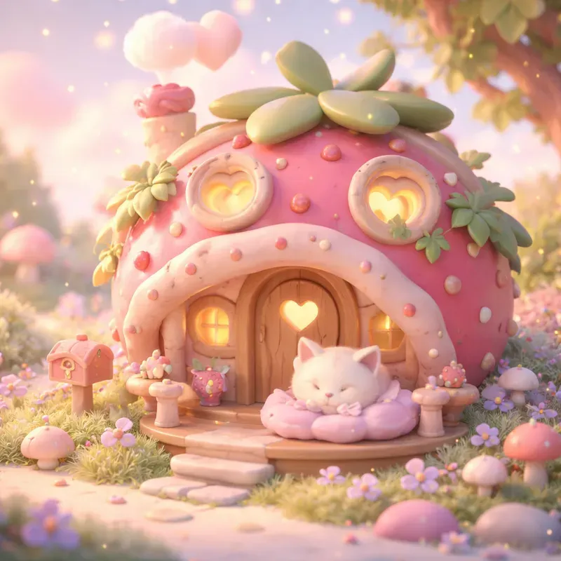 Cute Pastel Baby Fantasy Houses