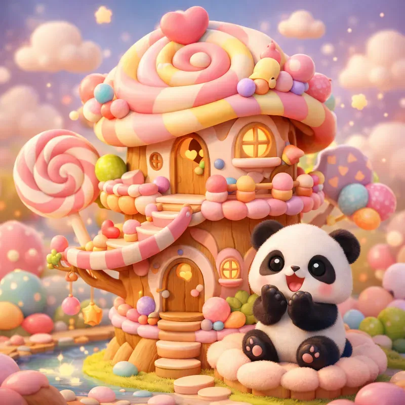 Cute Pastel Baby Fantasy Houses
