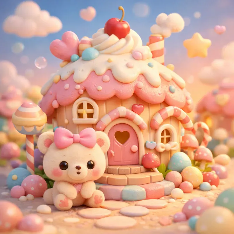 Cute Pastel Baby Fantasy Houses