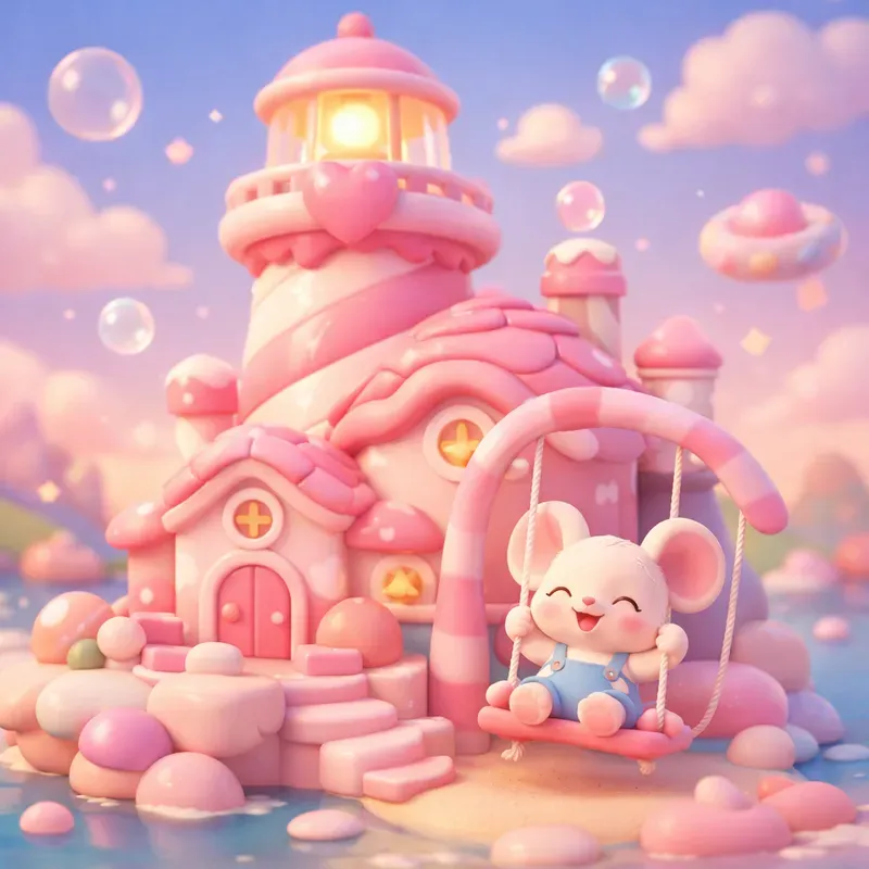 Cute Pastel Baby Fantasy Houses