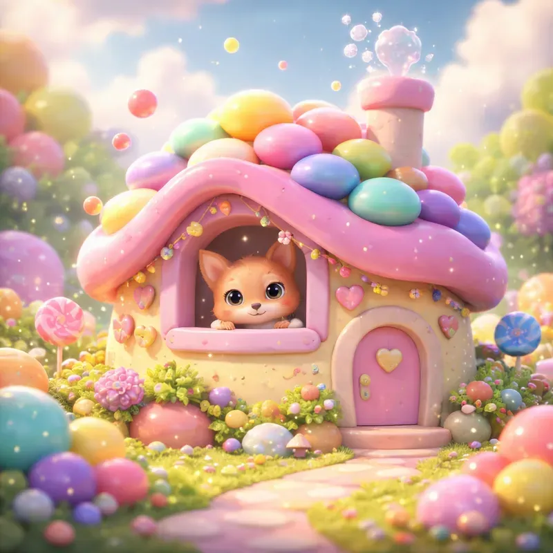Cute Pastel Baby Fantasy Houses