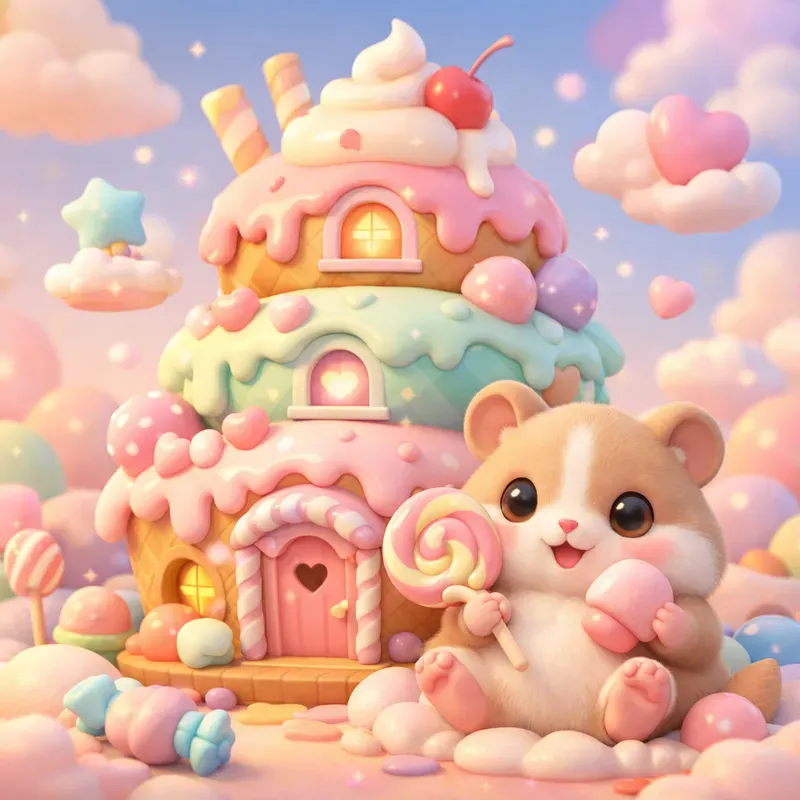 Cute Pastel Baby Fantasy Houses