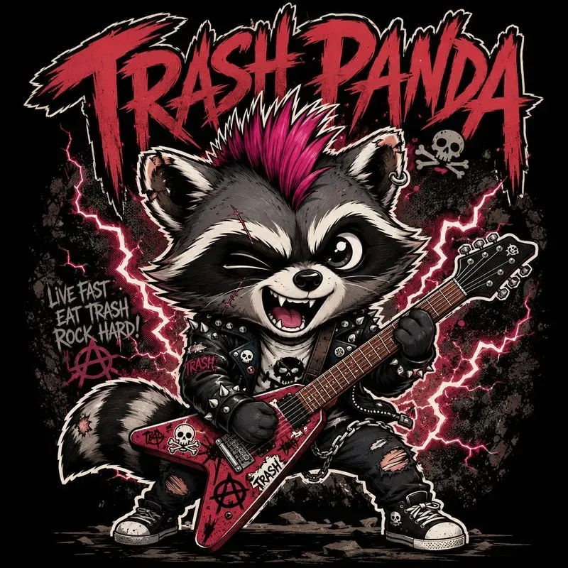 Rock Animal Cartoon Tshirt Designs