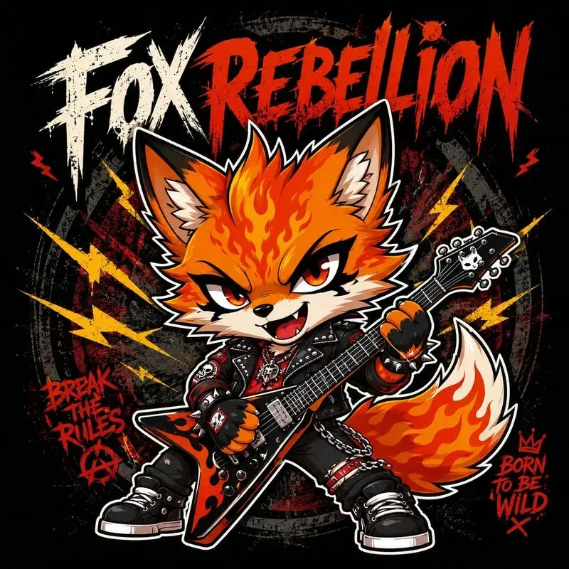 Rock Animal Cartoon Tshirt Designs