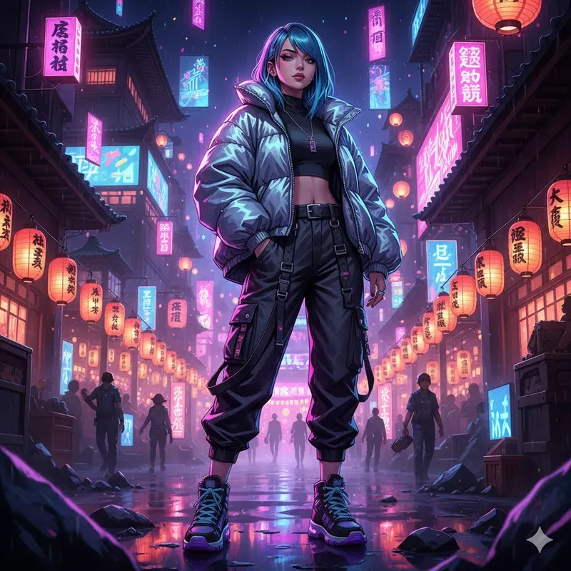 Neon Streetwear Anime Portrait Generators