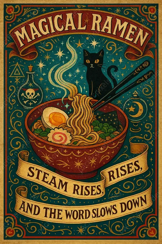 Food Drink Magical Vintage Poster Art