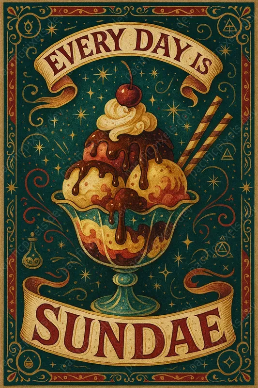 Food Drink Magical Vintage Poster Art