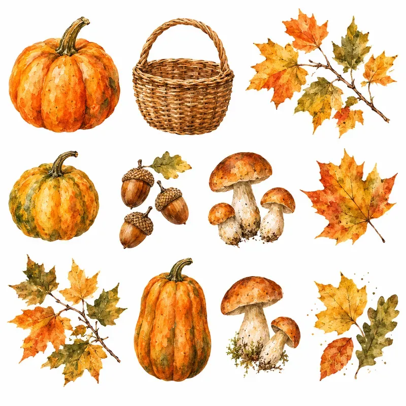 Watercolor Clipart Sheets For Crafters