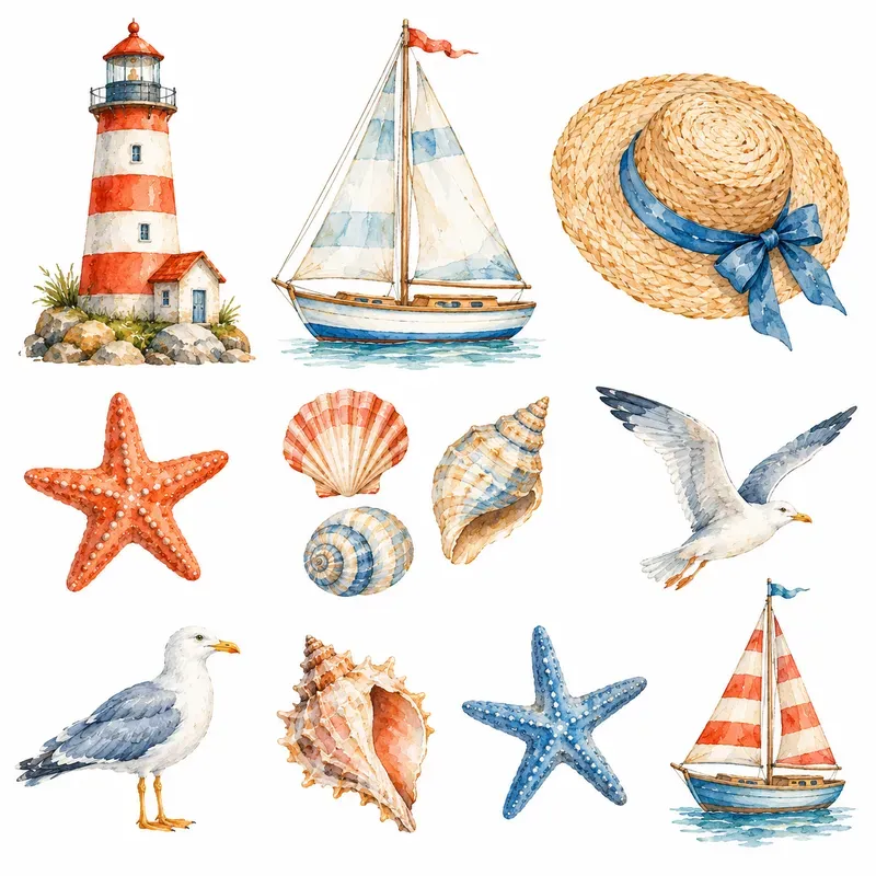 Watercolor Clipart Sheets For Crafters