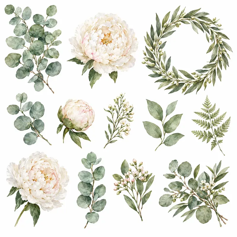 Watercolor Clipart Sheets For Crafters