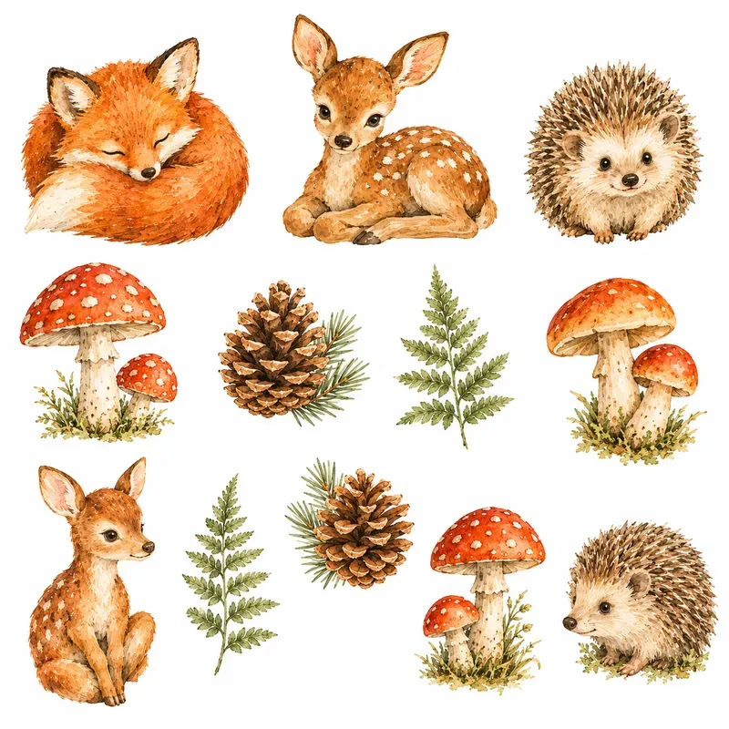 Watercolor Clipart Sheets For Crafters