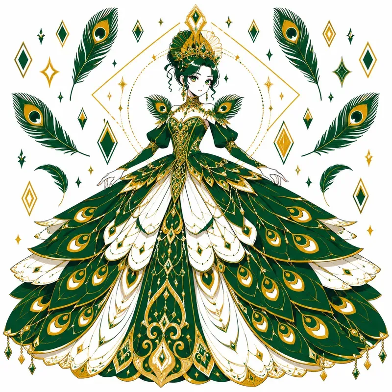 Ornate Tri Color Vector Characters