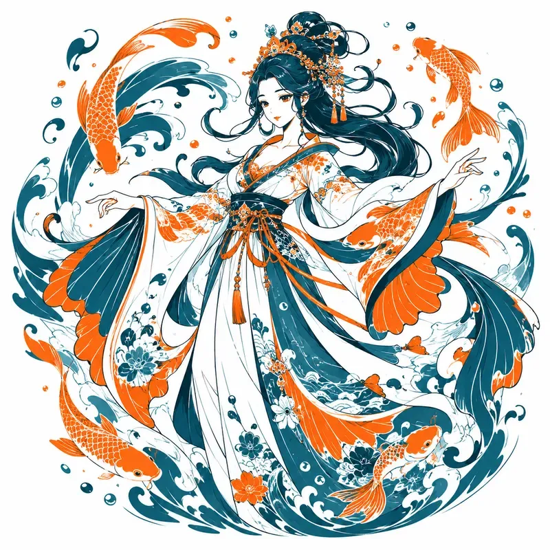 Ornate Tri Color Vector Characters