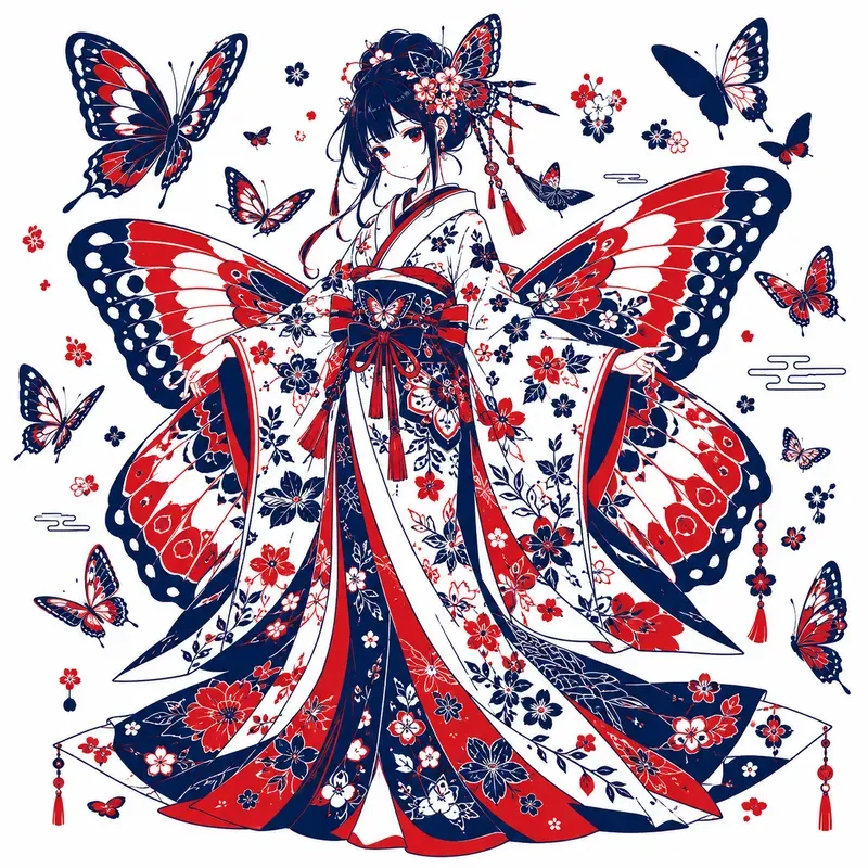 Ornate Tri Color Vector Characters