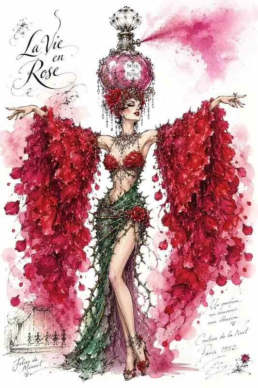 Vintage Surreal Costume Sketches
