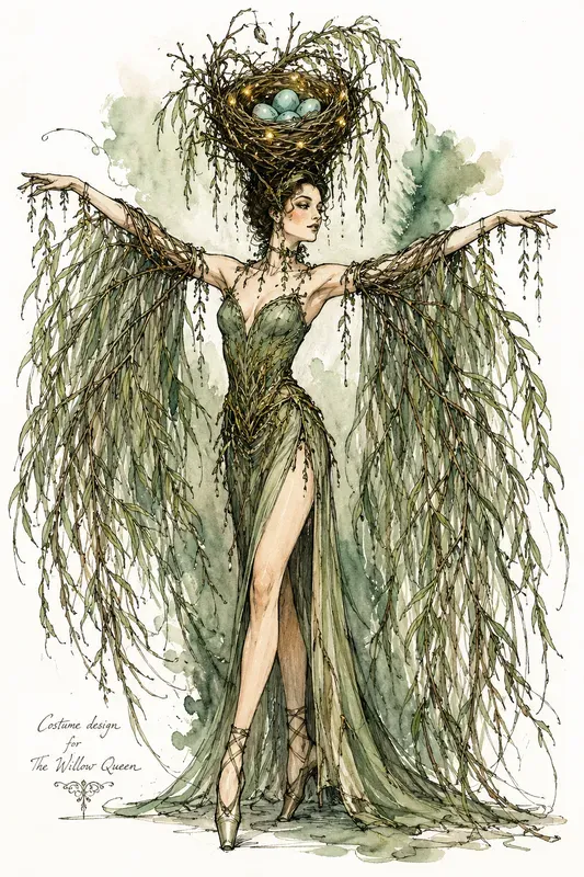 Vintage Surreal Costume Sketches