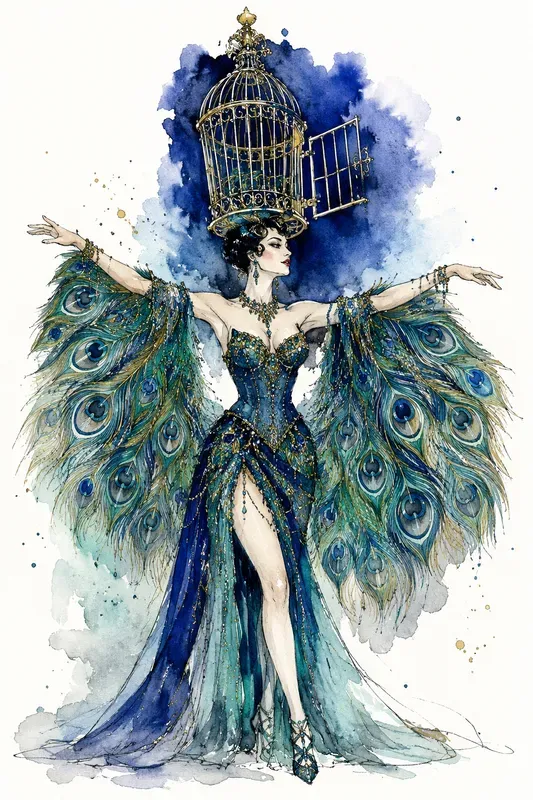 Vintage Surreal Costume Sketches