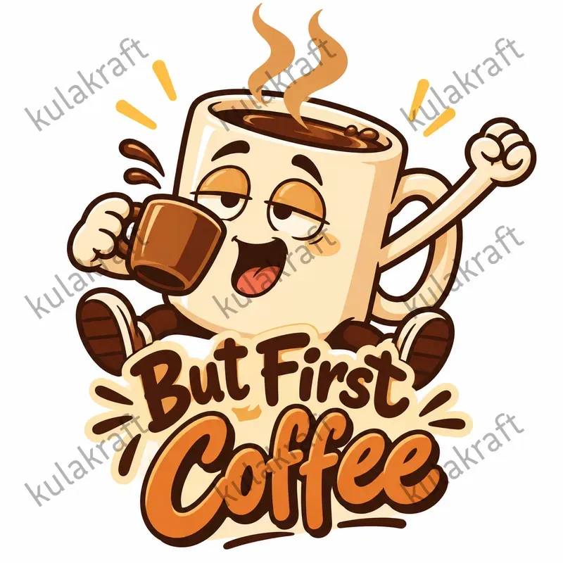 Funny Coffee Character Tshirt Designs