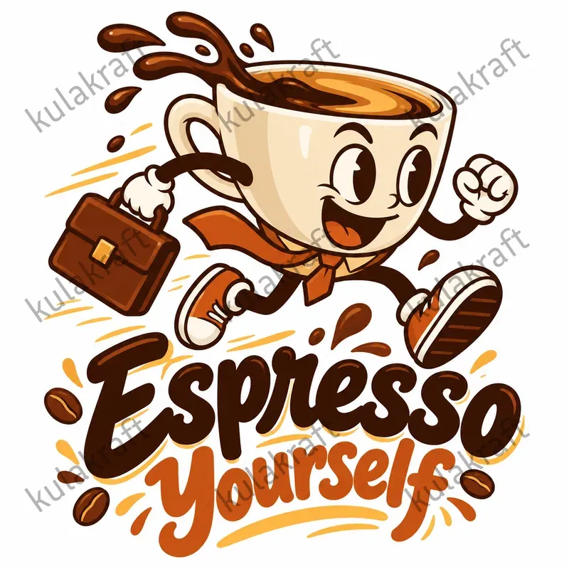 Funny Coffee Character Tshirt Designs