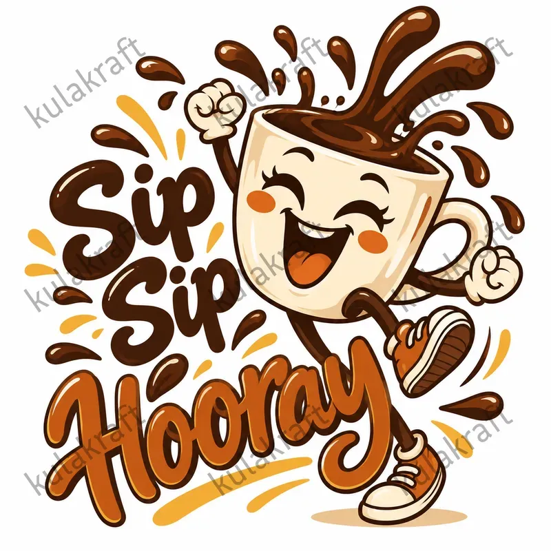 Funny Coffee Character Tshirt Designs