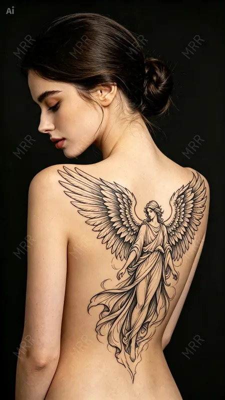 Back Tattoo Girls Portrait Series