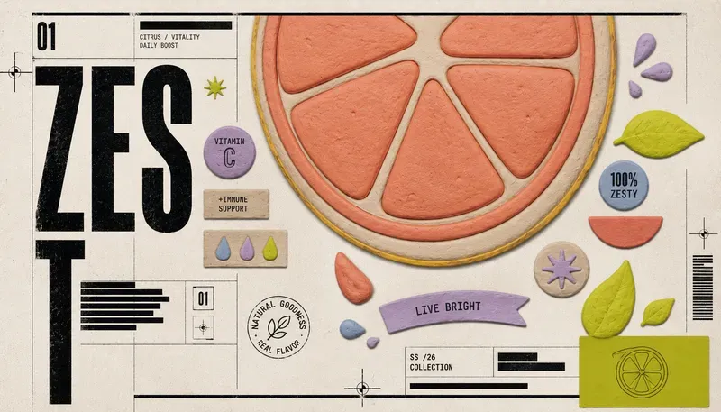 Clay Brutalist Landing Hero Pages