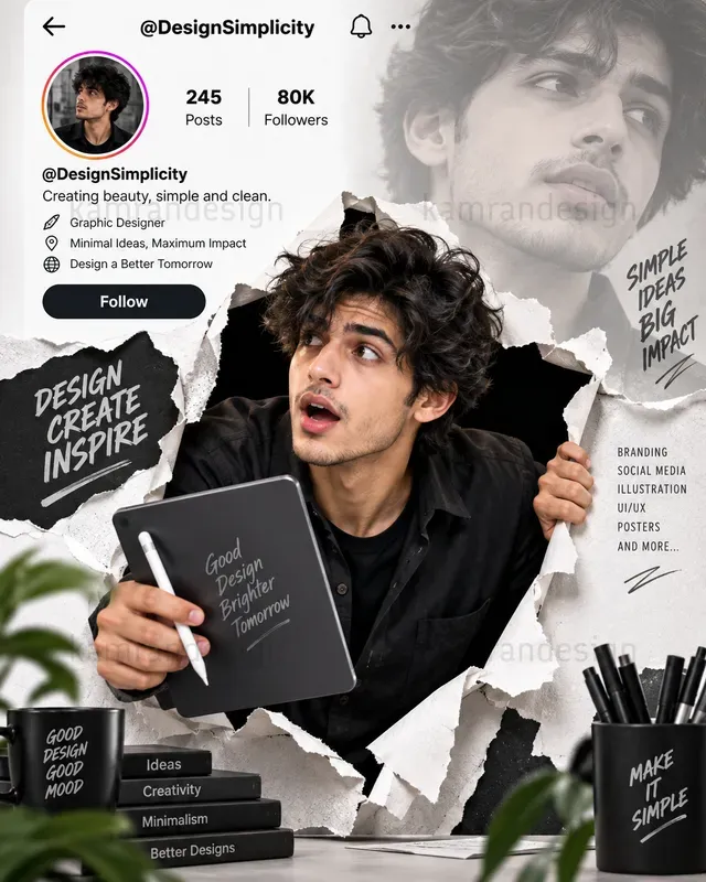 3D Torn Paper Social Media Posters