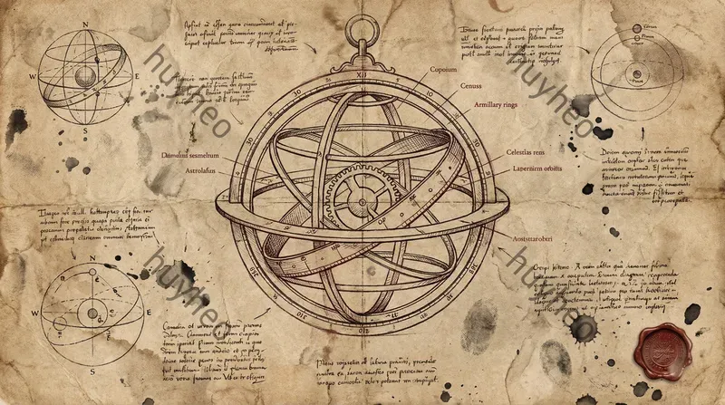 Vintage Da Vinci Inventor Sketches