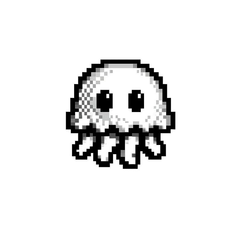Retro Monochrome Pixel Icons