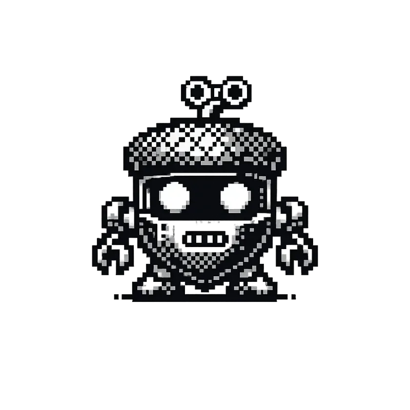 Retro Monochrome Pixel Icons