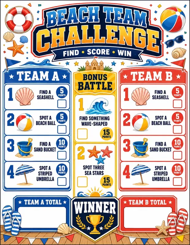 Team Scavenger Hunt Challenge Generator