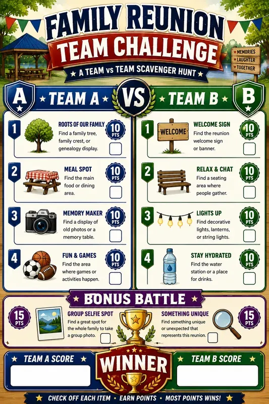 Team Scavenger Hunt Challenge Generator