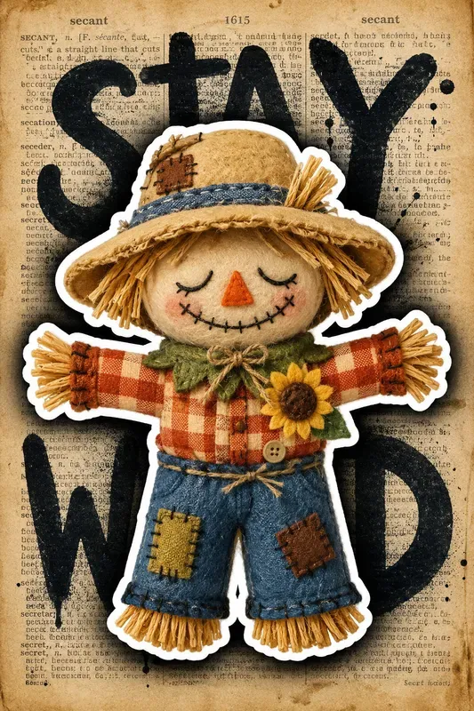 Vintage Plush Sticker Art
