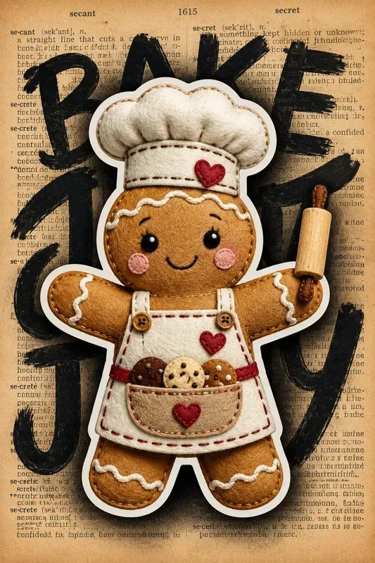 Vintage Plush Sticker Art